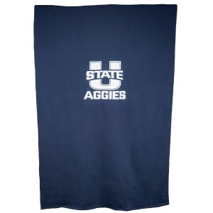 utah state aggies navy sweatshirt blanket